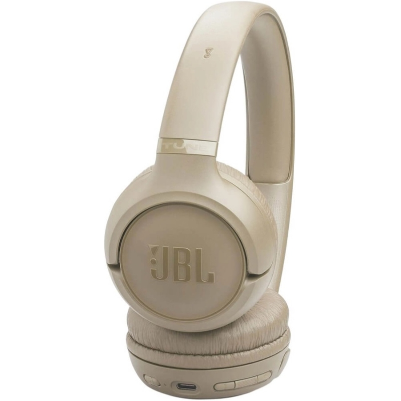 Наушники JBL T530BT, Bluetooth 6.0, USB Type-C, накладные, бежевый, крепление оголовье, фото 5