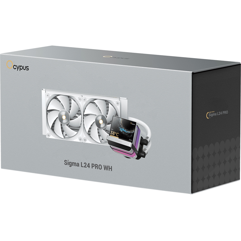 Система жидкостного охлаждения Ocypus Sigma L24 PRO WH, вентилятор 120 мм, шум 36 дБА, AM5, фото 8