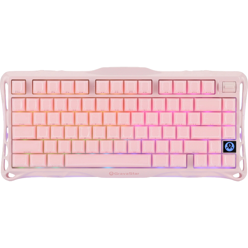 Клавиатура Gravastar Mercury K1 P PNK, беспроводное подключение, белый