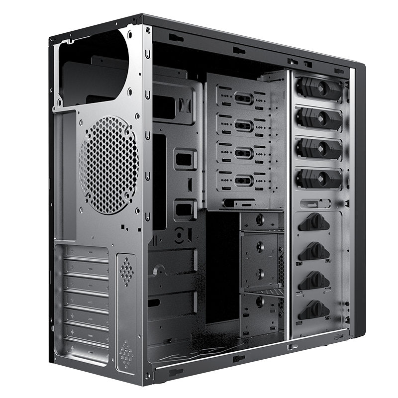 Корпус для ПК Foxline FL-886 ATX, чёрный, FL-886-U3C, фото 2