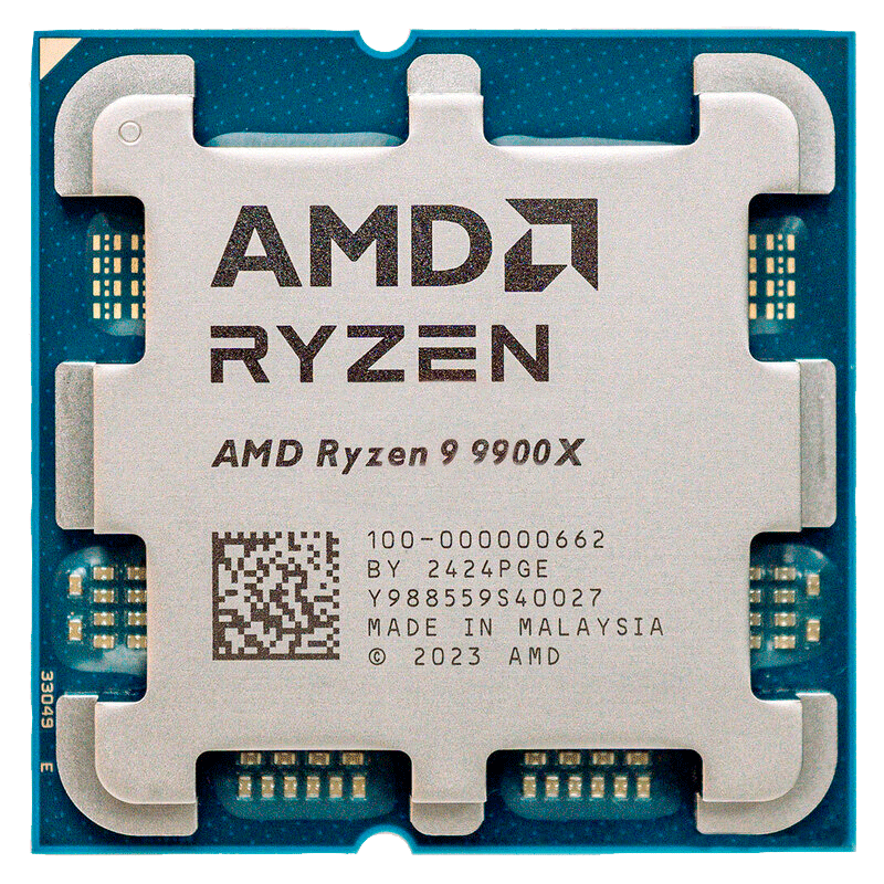 Процессор AMD Ryzen 9 9900X, AM5, OEM, 12 ядер, 24 потока, до 5.6 ГГц, AMD Radeon Graphics
