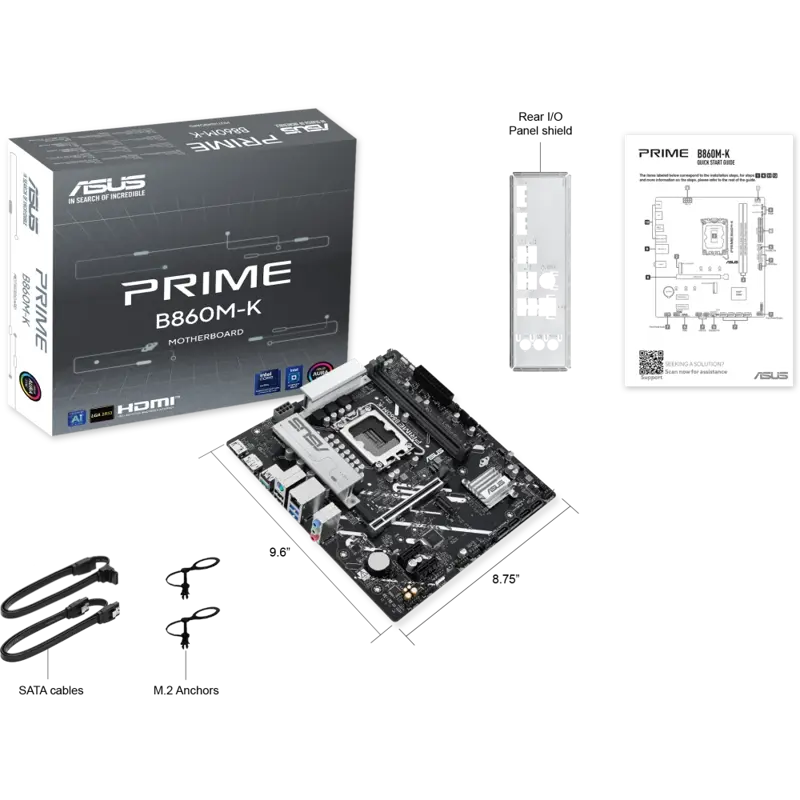 Материнская плата ASUS PRIME B860M-K, LGA1851, Intel B860, Micro-ATX, DDR5, фото 7