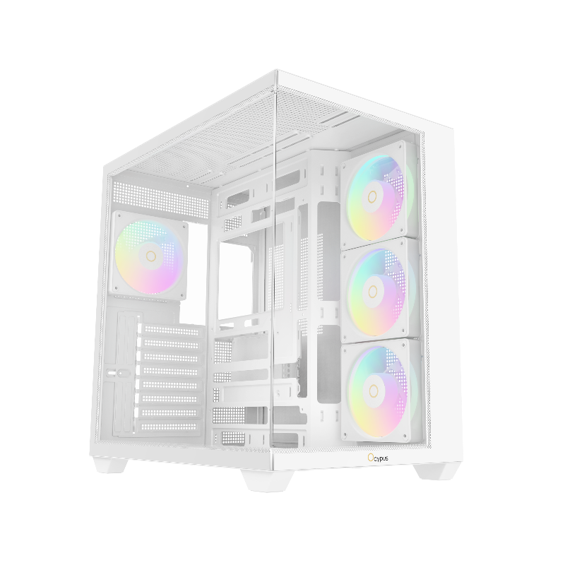 Корпус для ПК Ocypus Gamma C74 WH ARGB, Midi Tower, белый, под ATX, mATX, mITX, подсветка ARGB