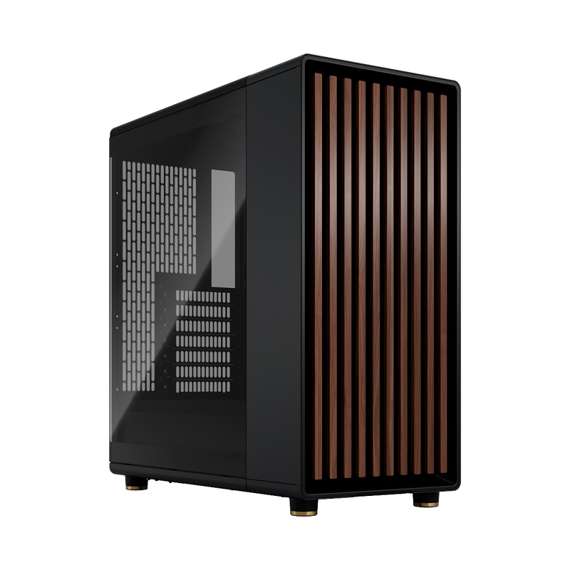 Корпус для ПК Fractal Design North TG Dark Tint, Midi Tower, чёрный, под ATX, mATX, Mini-ITX