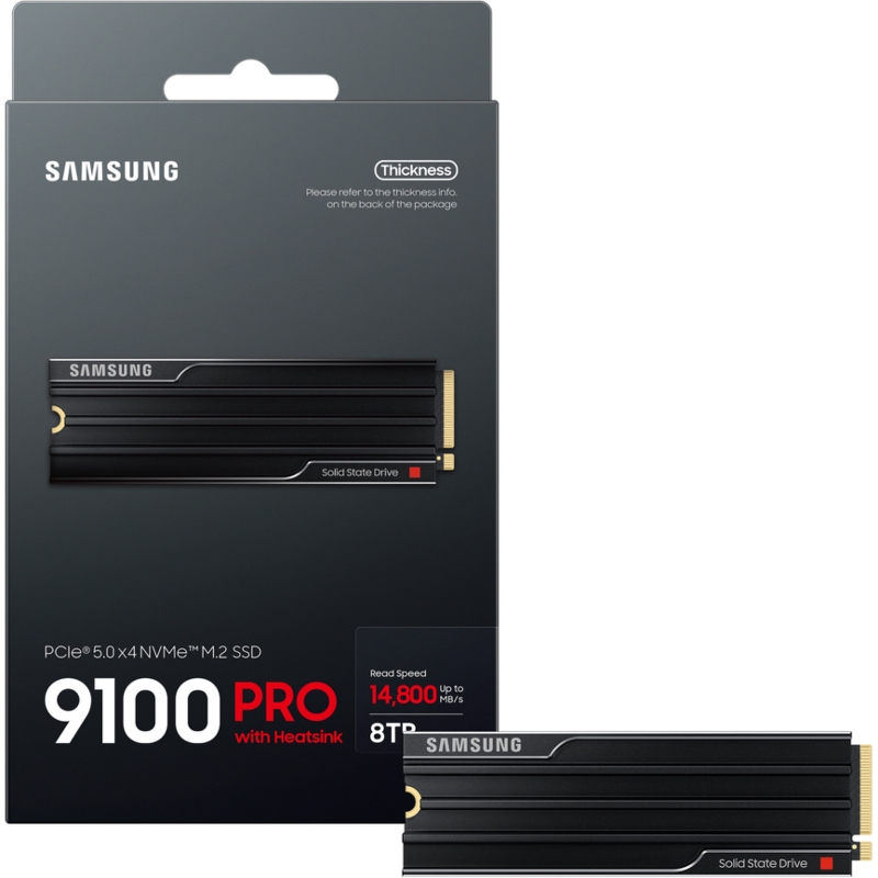 Твердотельный накопитель Samsung SSD 9100 PRO, 8000 ГБ, V-NAND, чтение 14800 МБ/с, 4800 ТБ, MZ-VAP8T0CW, фото 4