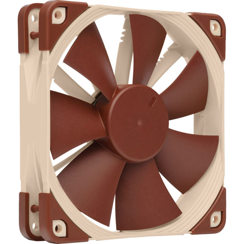 Корпусной вентилятор Noctua Cooler NF-F12 PWM, вентилятор 120 мм, 1500 об/мин, бежевый, поток 54.97 CFM