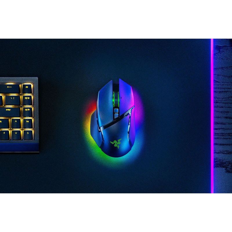 Мышь Razer Basilisk V3 Pro 35K, радиоканал, 35000 dpi, чёрный, подсветка, фото 9