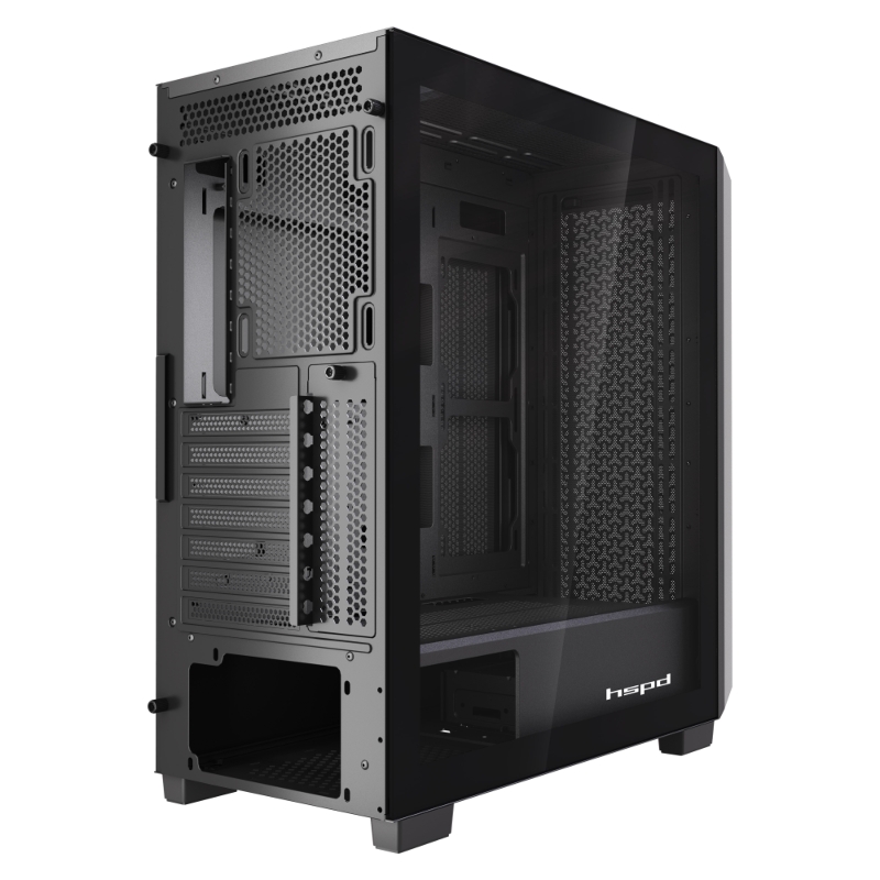 Корпус для ПК Hspd F750, Midi Tower, чёрный, под ATX, mATX, Mini-ITX, фото 4