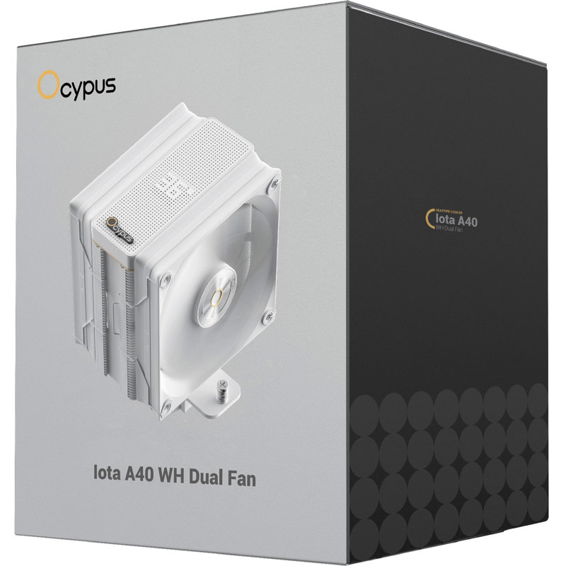Кулер для процессора Ocypus Iota A40 WH Dual Fan, AM5, до 220 Вт, вентилятор 120 мм, шум 29 дБА, фото 8