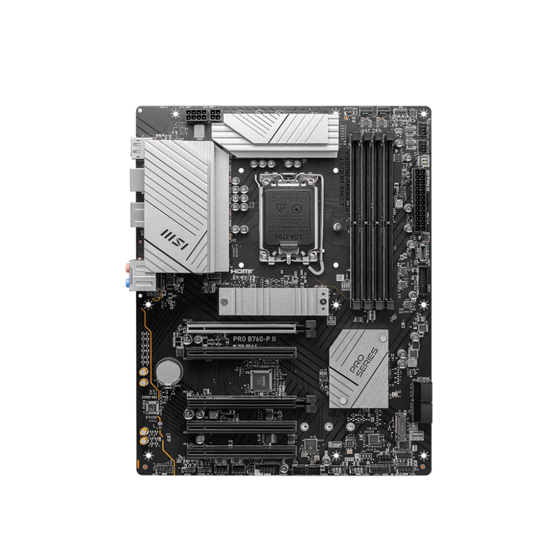 Материнская плата MSI PRO B760-P II, LGA1700, Intel B760, ATX, DDR5, фото 2