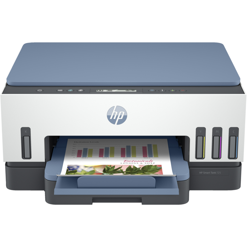 МФУ струйное HP Smart Tank 725, A4, цветная печать, 23 стр./мин, двусторонняя печать, USB, Wi-Fi