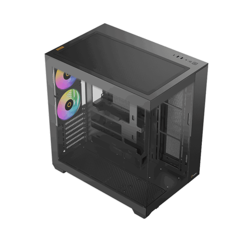 Корпус для ПК Ocypus Delta C74 BK ARGB, Midi Tower, чёрный, под ATX, mATX, mITX, подсветка ARGB, фото 5