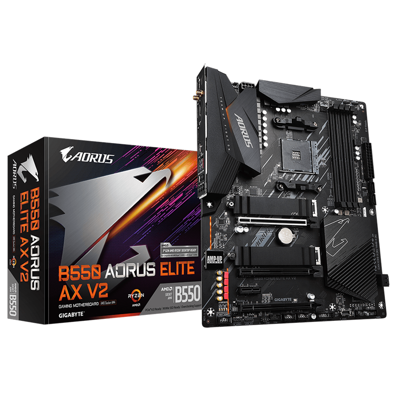 Материнская плата Gigabyte B550 AORUS ELITE AX V2, AM4, AMD B550, ATX, DDR4, фото 5