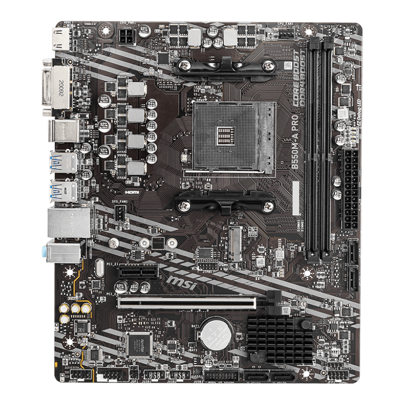 Материнская плата MSI B550M-A PRO, AM4, AMD B550, mATX, DDR4, DIMM, фото 2
