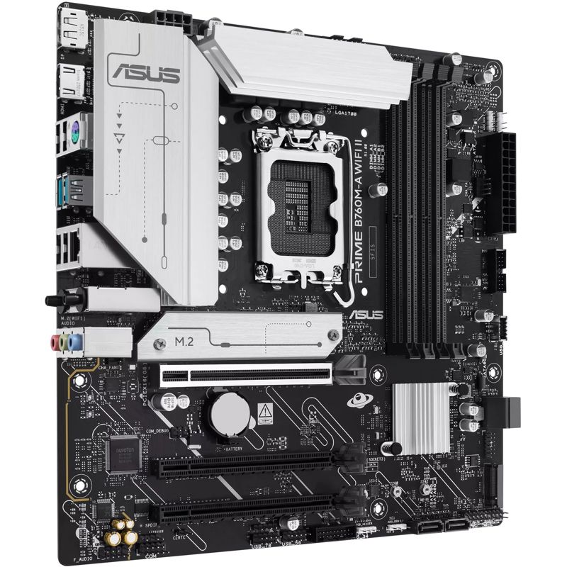 Материнская плата ASUS PRIME B760M-A WIFI II, LGA1700, Intel B760, Micro-ATX, DDR5, фото 2