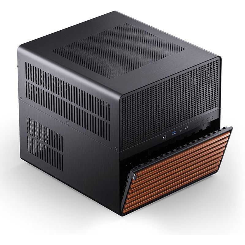 Корпус для ПК Jonsbo N5, Mini Tower, чёрный, под ATX, E-ATX, mATX, Mini-ITX, материал алюминий, дерево, сталь, фото 12