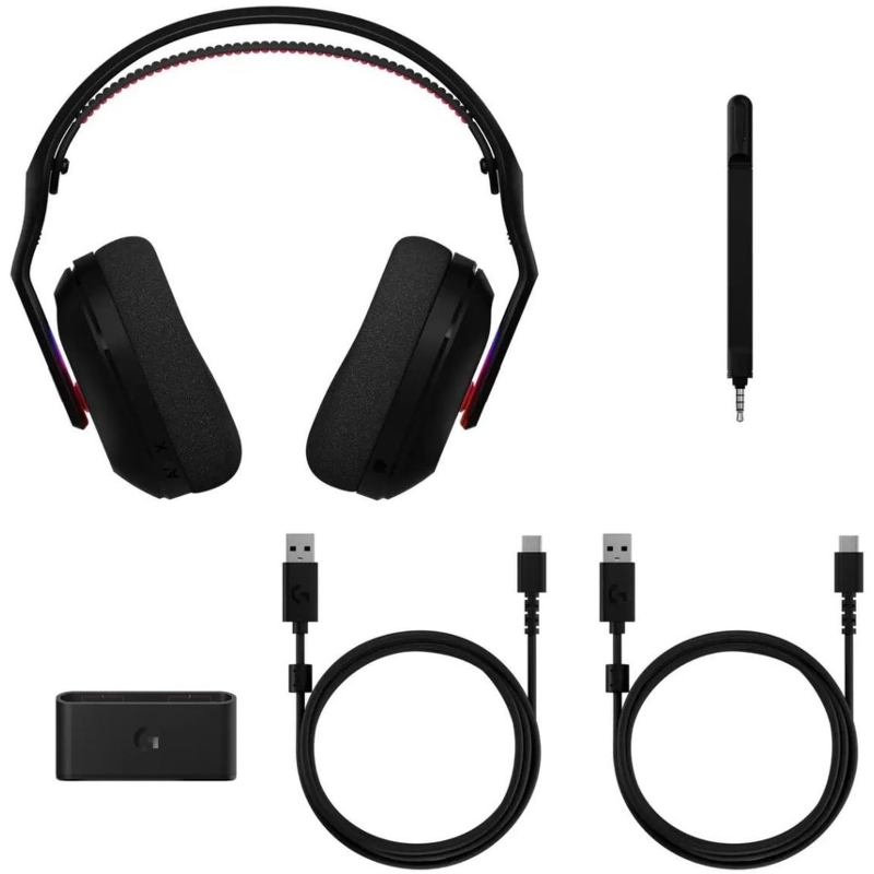 Гарнитура Logitech A20 X, Bluetooth 5.3, USB Type-C, полноразмерные, чёрный, микрофон съёмный, для геймеров, фото 7