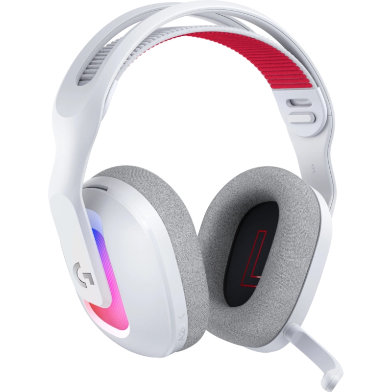 Гарнитура Logitech A20 X, Bluetooth 5.3, USB Type-C, полноразмерные, белый, микрофон съёмный, для геймеров, фото 2