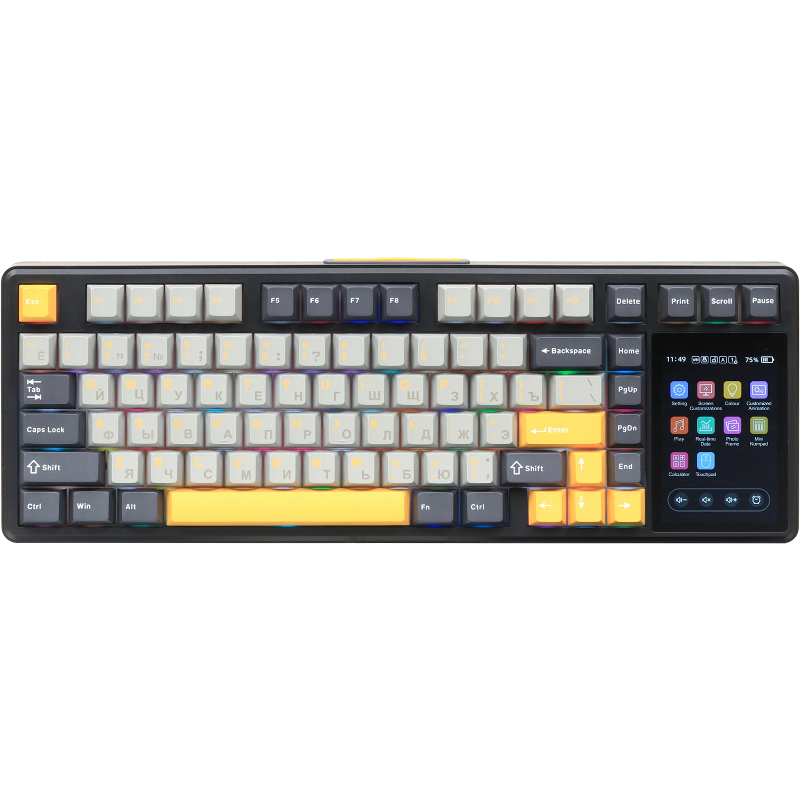 Клавиатура AULA L99 Raindrop, USB-A, Bluetooth, радиоканал, механические, чёрный, подсветка