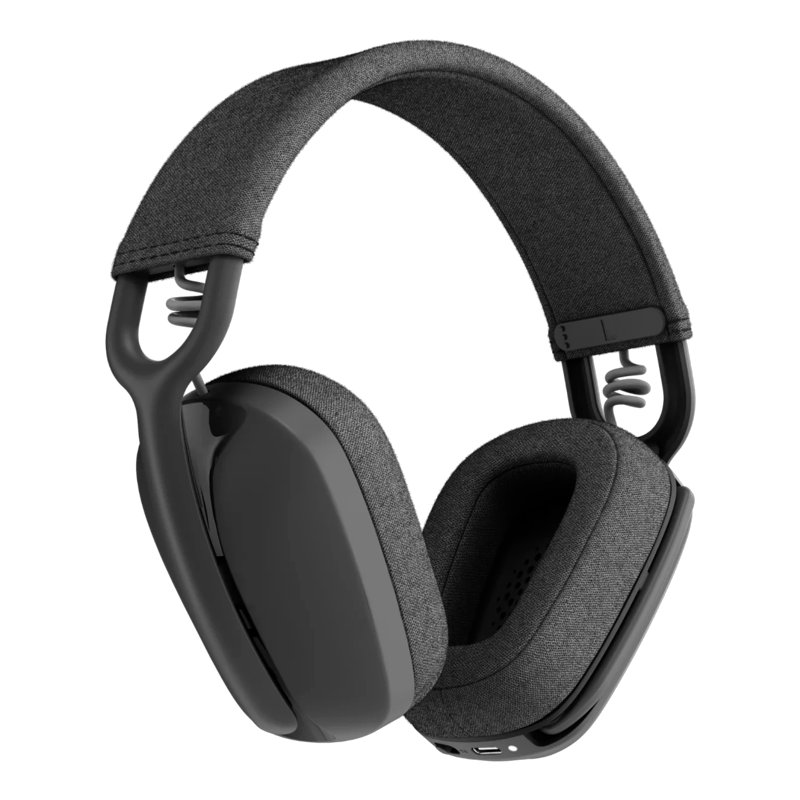 Гарнитура Logitech ZONE Vibe 100 - GRAPHITE, Bluetooth 5.2, полноразмерные, серый, микрофон поворотный