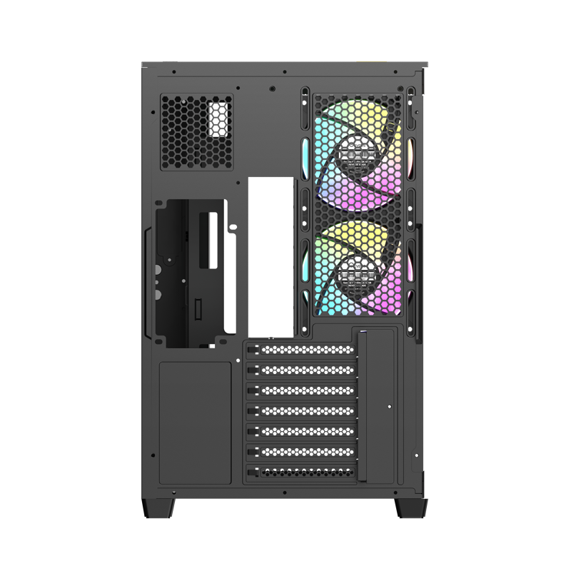 Корпус для ПК Ocypus Delta C74 BK ARGB, Midi Tower, чёрный, под ATX, mATX, mITX, подсветка ARGB, фото 4
