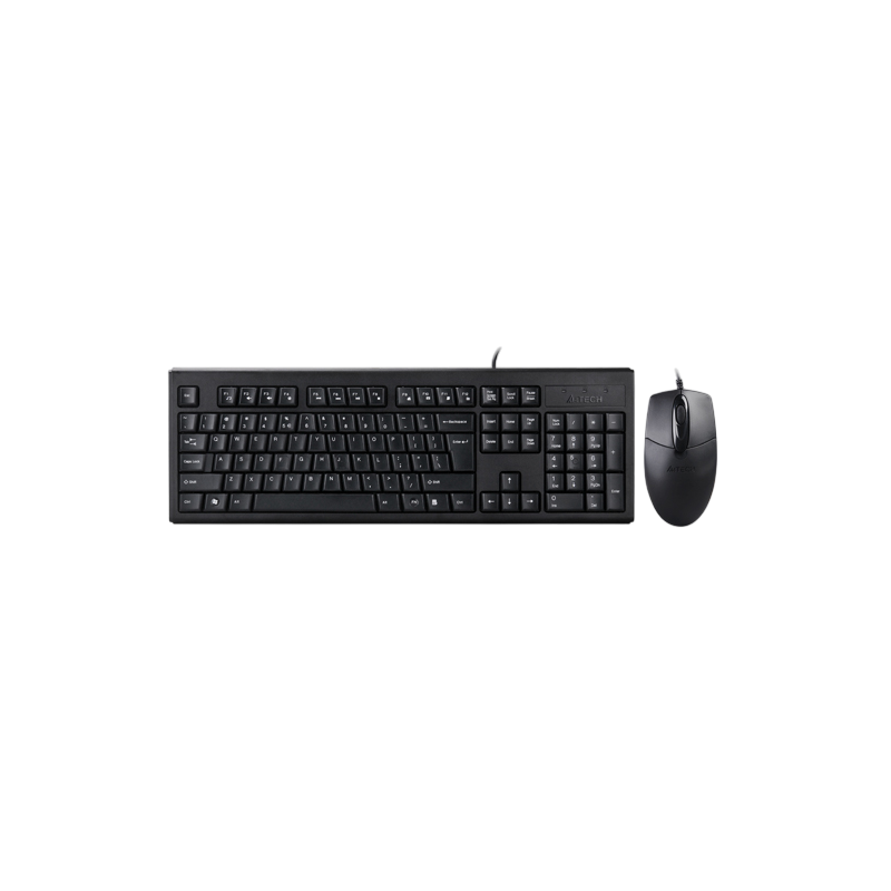 Комплект клавиатура и мышь A4Tech + USB KRS-8372, проводное подключение, USB-A, чёрный