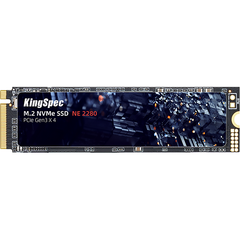 Твердотельный накопитель Kingspec SSD NE-2TB 2280, 2 ТБ, 3D NAND, чтение 3000 МБ/с, 1000 ТБ
