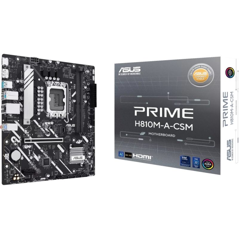 Материнская плата ASUS PRIME H810M-A-CSM, LGA1851, Intel H810, mATX, DDR5, фото 13