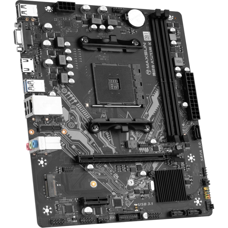 Материнская плата Maxsun MS-Challenger A520M-K, AM4, AMD A520, Micro-ATX, DDR4, фото 3