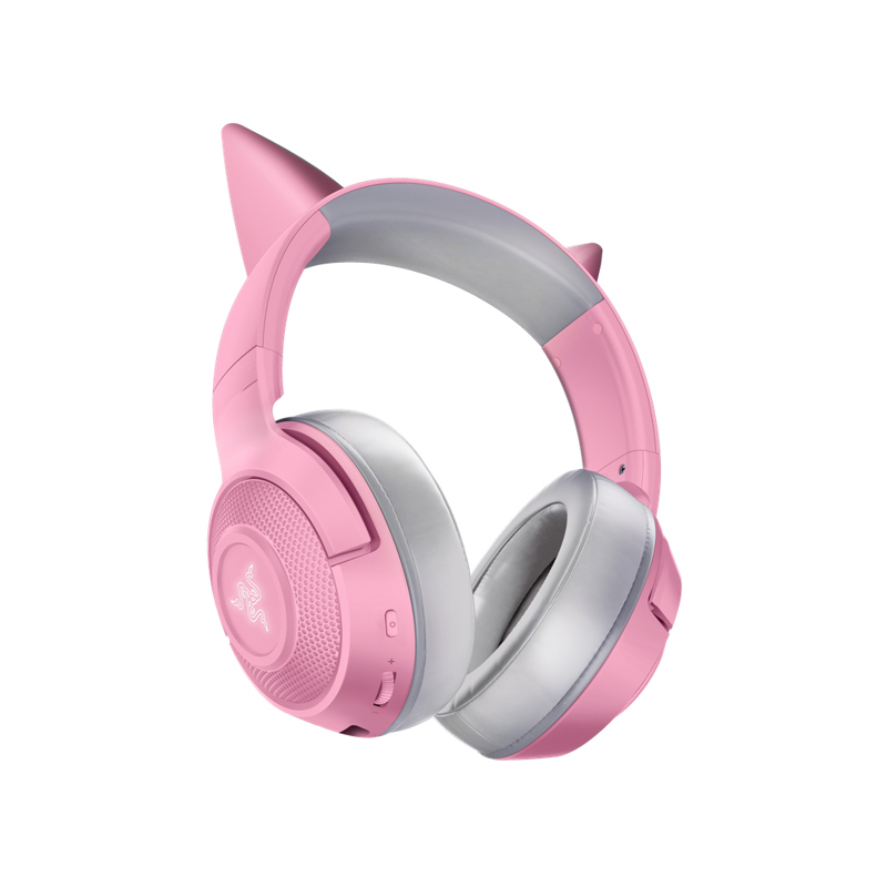 Гарнитура Razer Kraken Kitty BT V2 - Quartz, Bluetooth 5.2, накладные, розовый, микрофон встроенный, фото 4