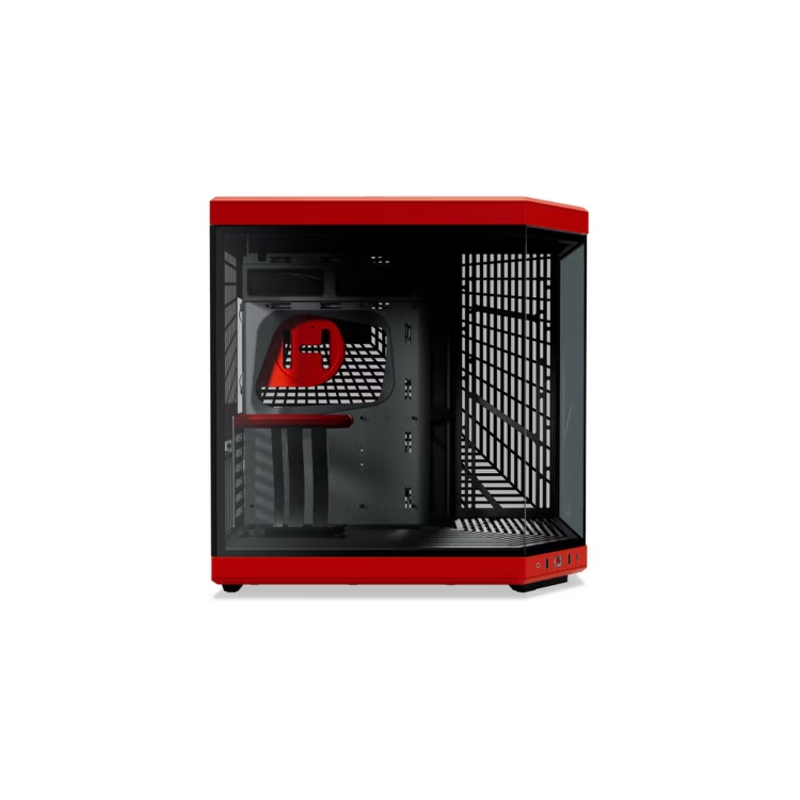 Корпус для ПК Hyte Y70, Midi Tower, красный, чёрный, под ATX, E-ATX, mATX, Mini-ITX, фото 3