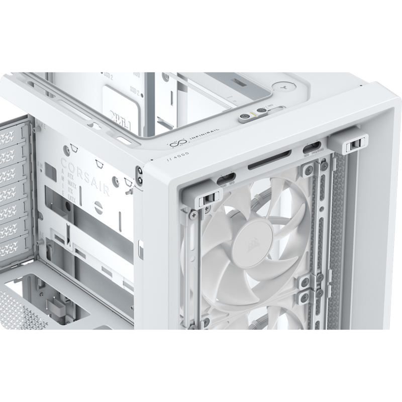 Корпус для ПК Corsair Frame 4000D RS, Midi Tower, белый, под ATX, E-ATX, mATX, Mini-ITX, фото 4