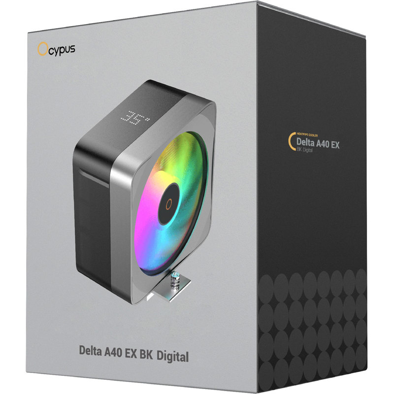 Кулер для процессора Ocypus Delta A40 EX BK Digital, AM5, до 200 Вт, вентилятор 120 мм, фото 8