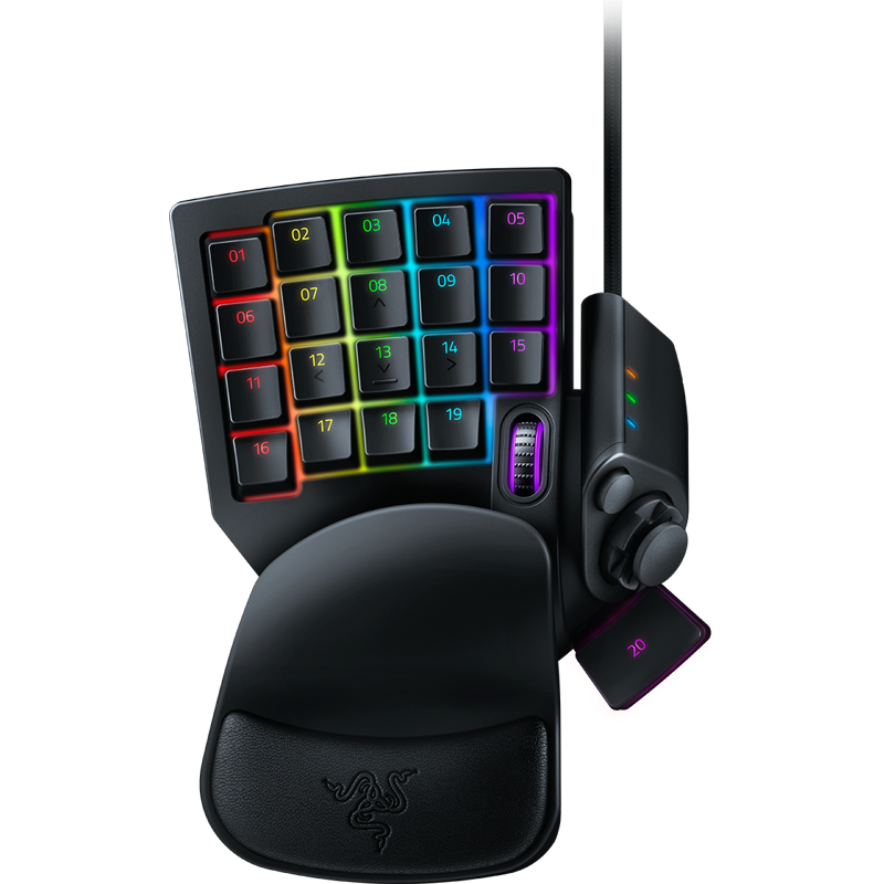 Клавиатура Razer Tartarus v2, проводное подключение, USB-A, мембранные+механические, чёрный