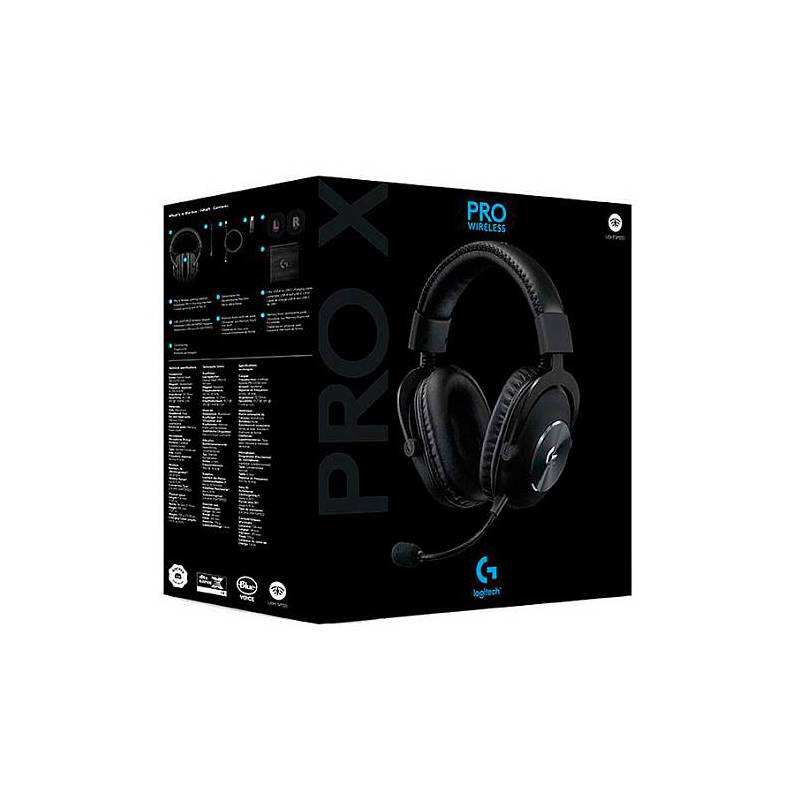 Гарнитура Logitech PRO X LIGHTSPEED, радиоканал, полноразмерные, чёрный, микрофон на держателе, 981-000907, фото 2