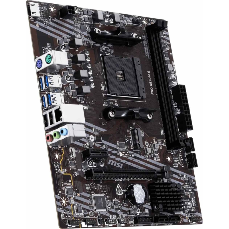 Материнская плата MSI PRO A520M-S, AM4, AMD A520, Micro-ATX, DDR4, фото 3