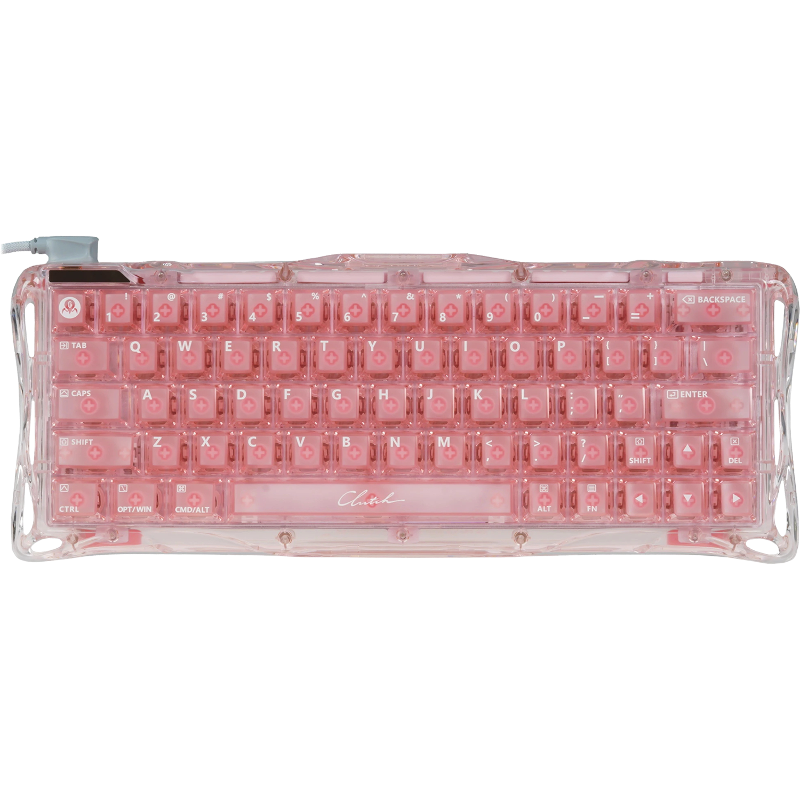 Клавиатура Gravastar Mercury V60 XTAL PNK, белый