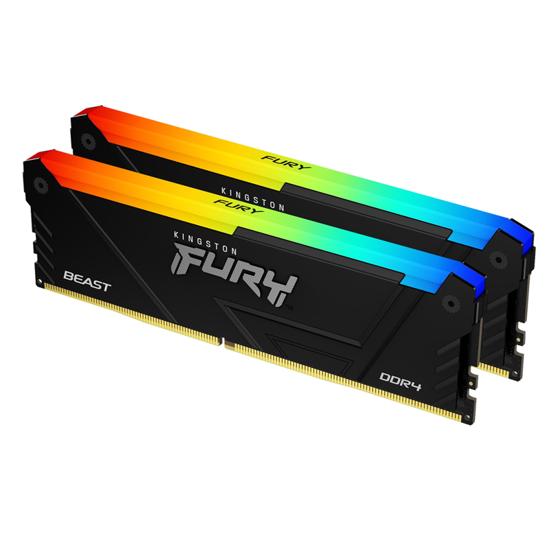Оперативная память Kingston KF432C16BB2AK2/16, 16 ГБ (2x8 ГБ), DDR4, 3200 МГц, DIMM, PC4-25600, CL16