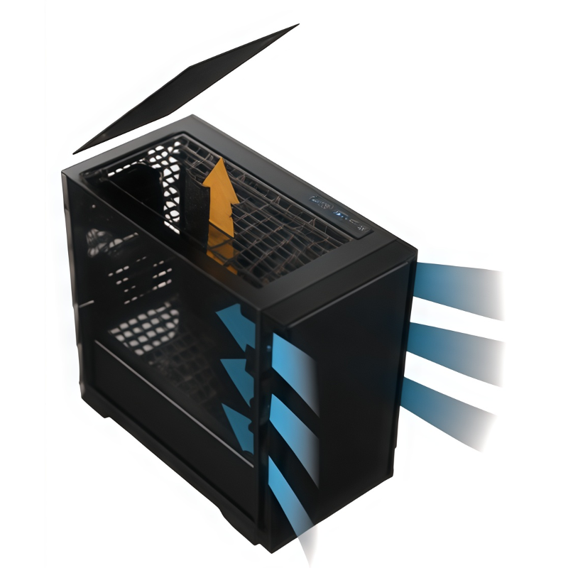 Корпус для ПК Raijintek OPORA M5, Mini Tower, чёрный, под mATX, mITX, материал сталь, фото 3
