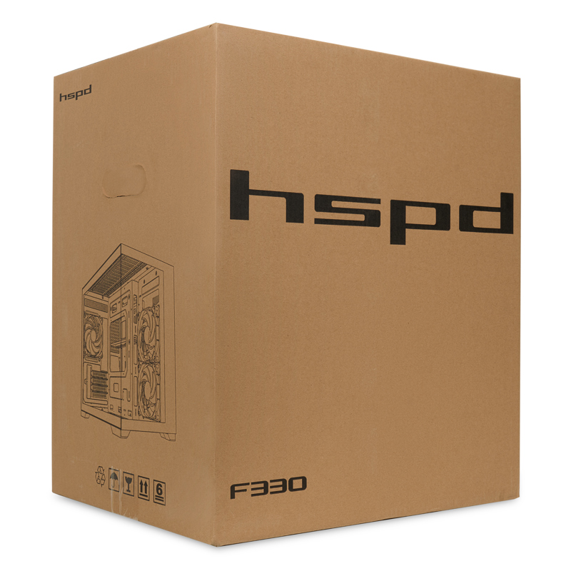 Корпус для ПК Hspd F330, Mini Tower, чёрный, под mATX, Mini-ITX, материал закалённое стекло, сталь, фото 11