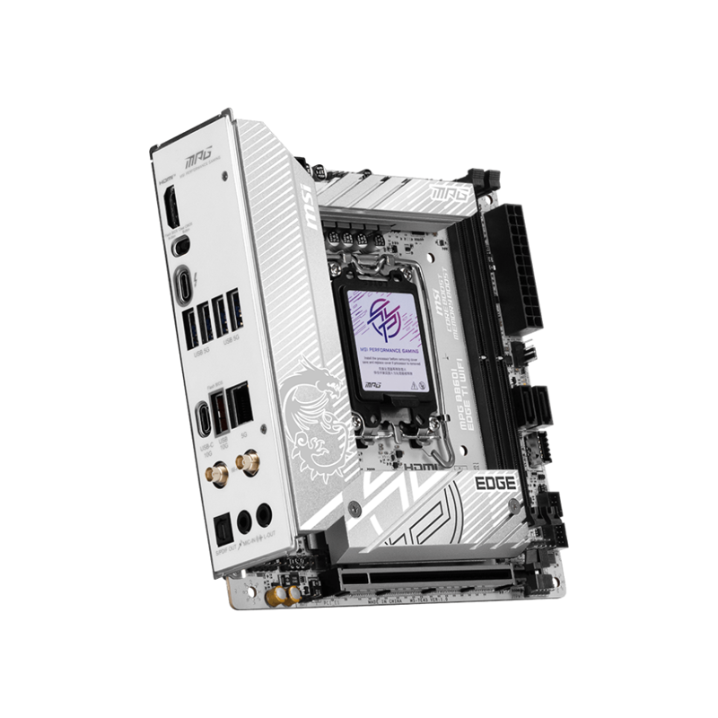 Материнская плата MSI MPG B860I EDGE TI WIFI, LGA1851, Intel B860, Mini-ITX, DDR5, фото 3