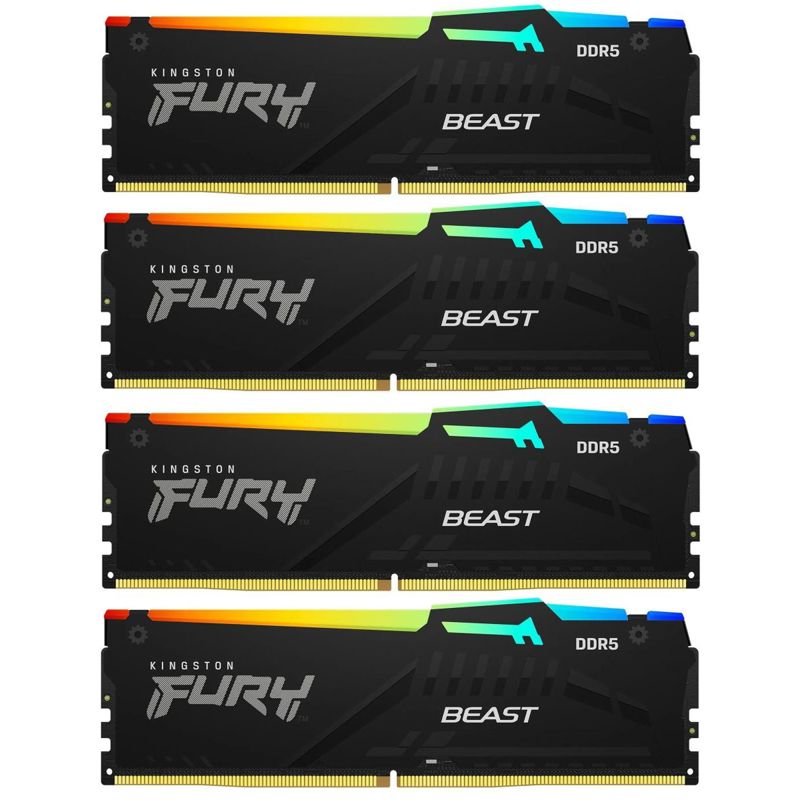 Оперативная память Kingston KF552C40BBAK4-128, 128 ГБ (4x32 ГБ), DDR5, 5200 МГц, DIMM, CL40, фото 2
