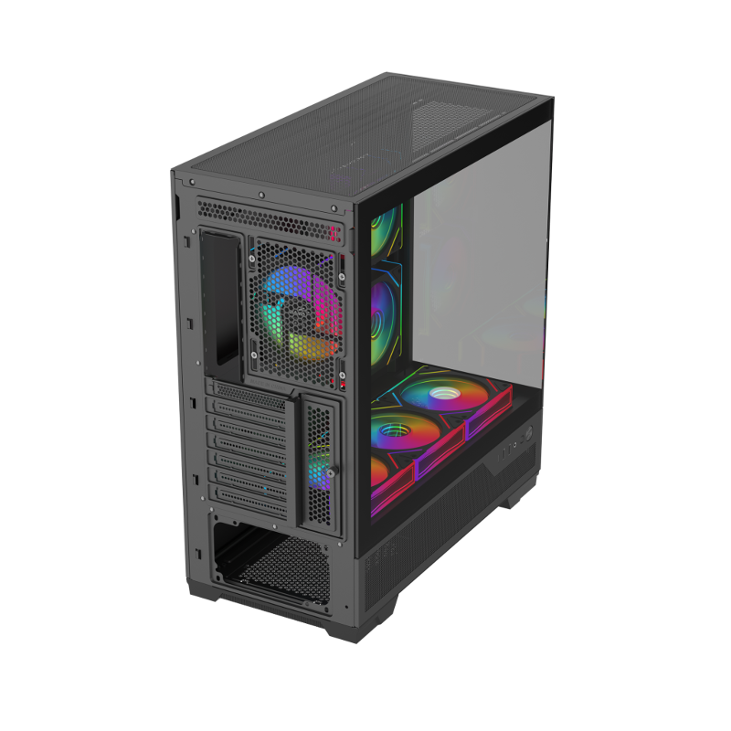 Корпус для ПК Sama V43, Midi Tower, чёрный, под ATX, mATX, Mini-ITX, подсветка ARGB, фото 5