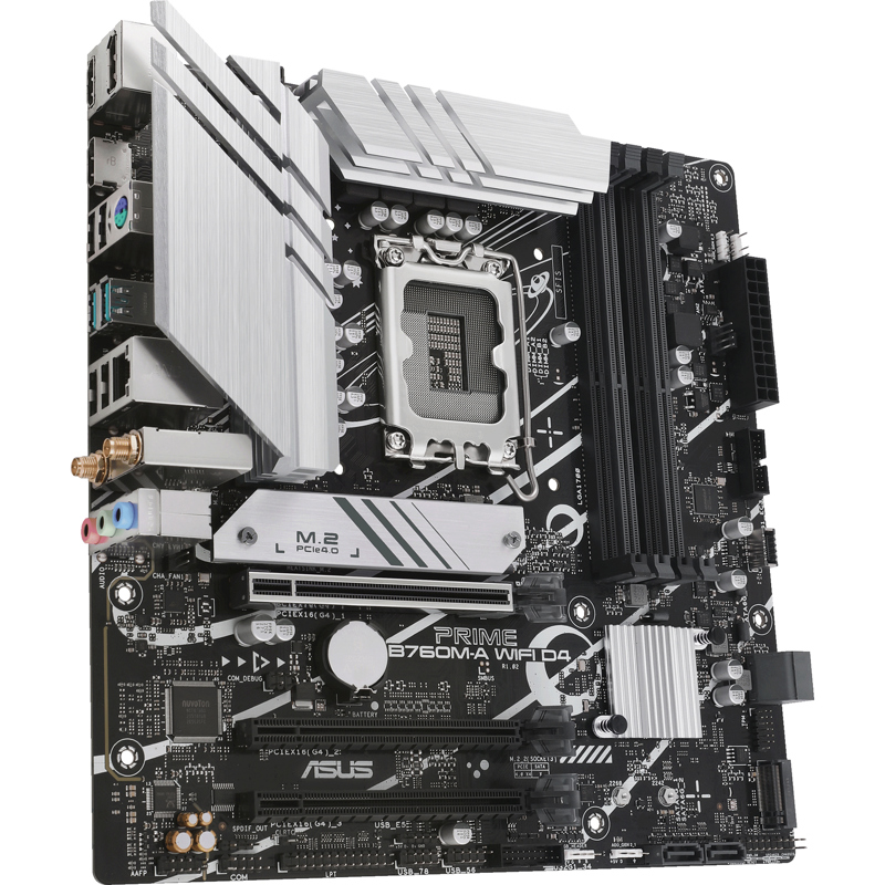 Материнская плата ASUS PRIME B760M-A WIFI D4, LGA1700, Intel B760, Micro-ATX, DDR4, фото 4