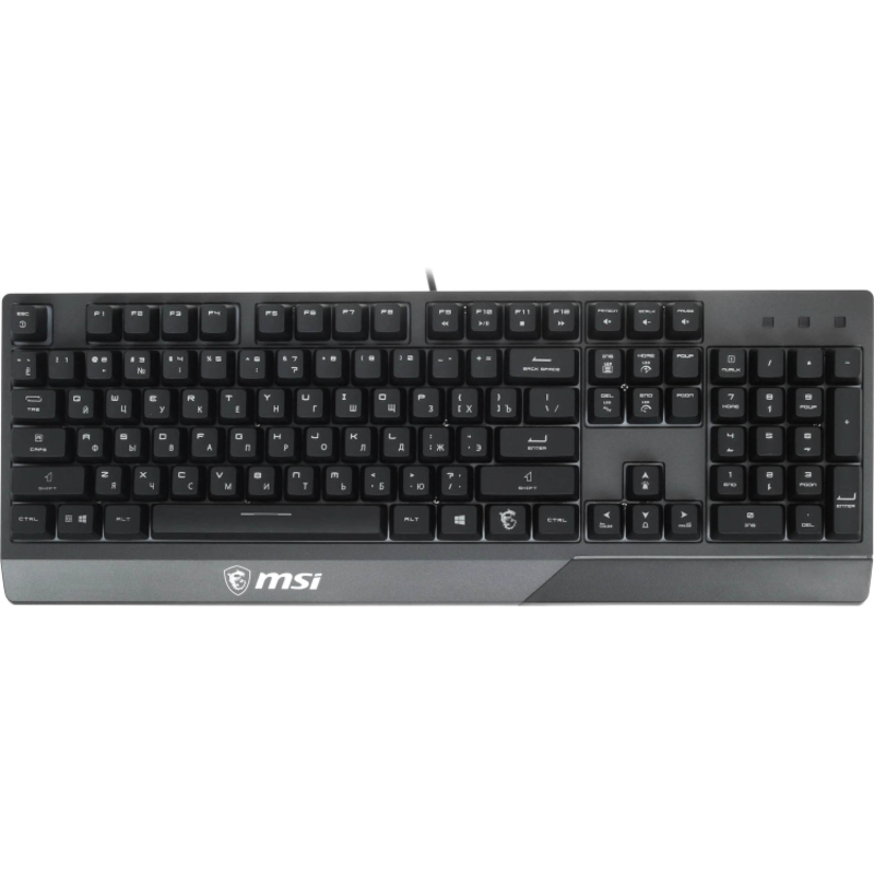 Клавиатура MSI VIGOR GK30 RU, проводное подключение, USB-A, плунжерные, чёрный, подсветка, фото 9