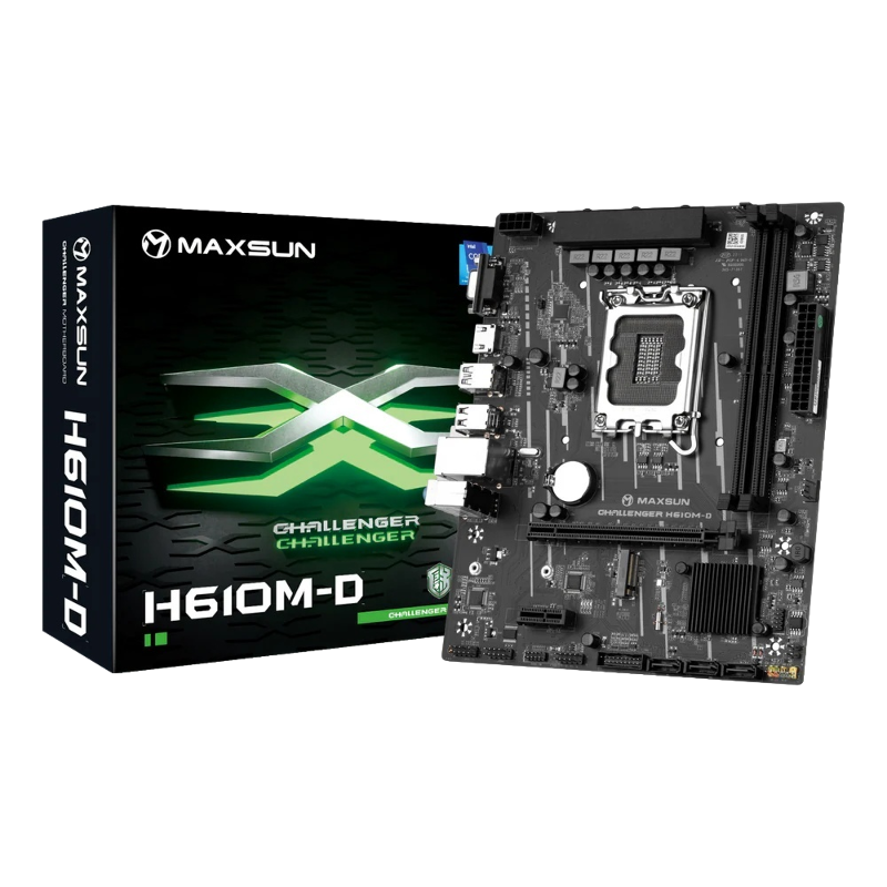 Материнская плата Maxsun MS-Challenger H610M-D, LGA1700, Intel H610, DDR4