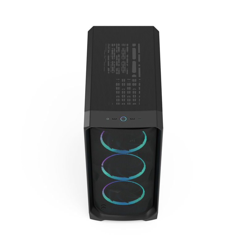 Корпус для ПК Fractal Design Meshify 3 RGB TG Light Tint, Midi Tower, чёрный, подсветка ARGB, фото 32