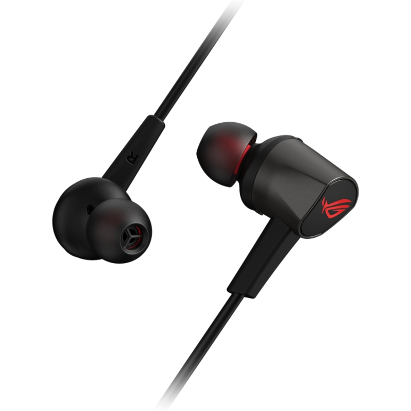 Гарнитура ASUS ROG CETRA II CORE, проводное подключение, Jack, внутриканальные, чёрный, для геймеров, фото 2