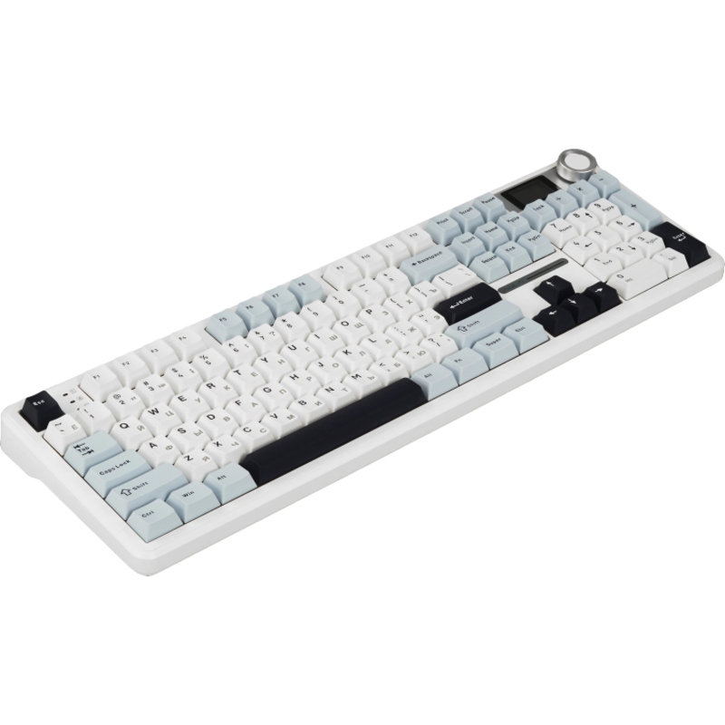 Клавиатура AULA F108 Pro Reaper, USB-A, Bluetooth, радиоканал, механические, белый, подсветка, фото 2