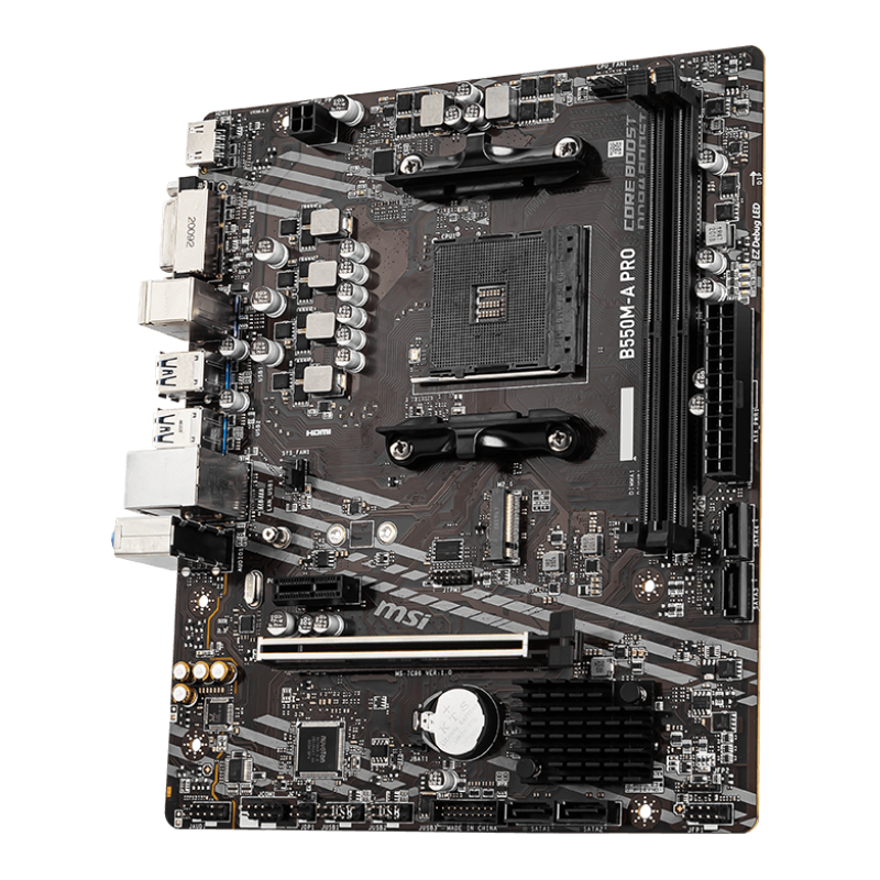 Материнская плата MSI B550M-A PRO, AM4, AMD B550, mATX, DDR4, DIMM, фото 3